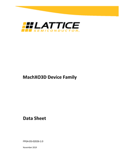 Machxo3d Device Family Data Sheet