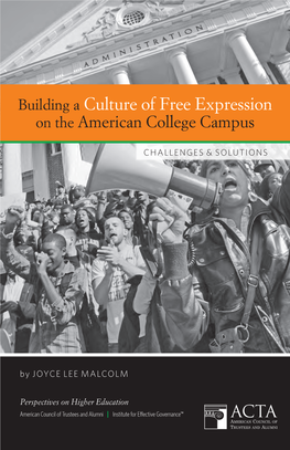 Building a Culture of Free Expression on the American College Campus