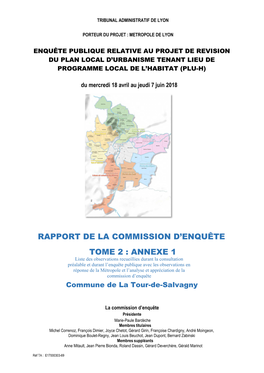Rapport De La Commission D'enquête Sur Le Projet De