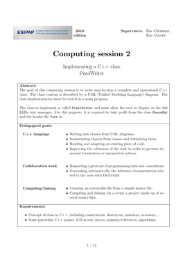 Computing Session 2