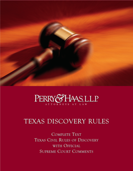 Texas Discovery Rules