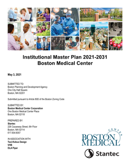 Institutional Master Plan 2021-2031 Boston Medical Center