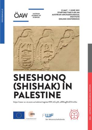 Sheshonq (Shishak) in Palestine