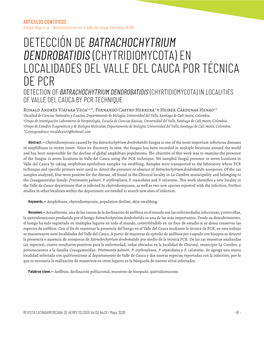 Batrachochytrium Dendrobatidis