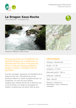 Le Dragon Sous-Roche Terre Valserine - Champfromier