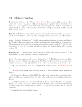 13 Elliptic Function