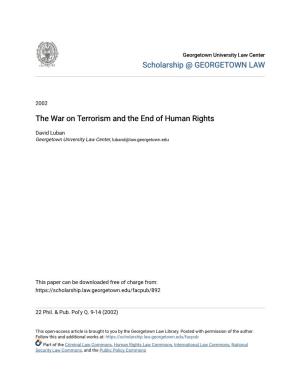 The War on Terrorism and the End of Human Rights
