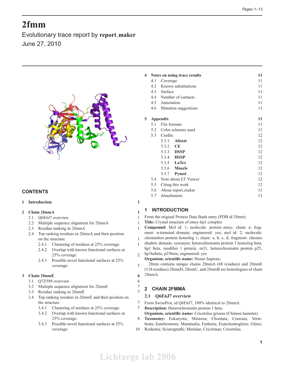 2Fmm Lichtarge Lab 2006