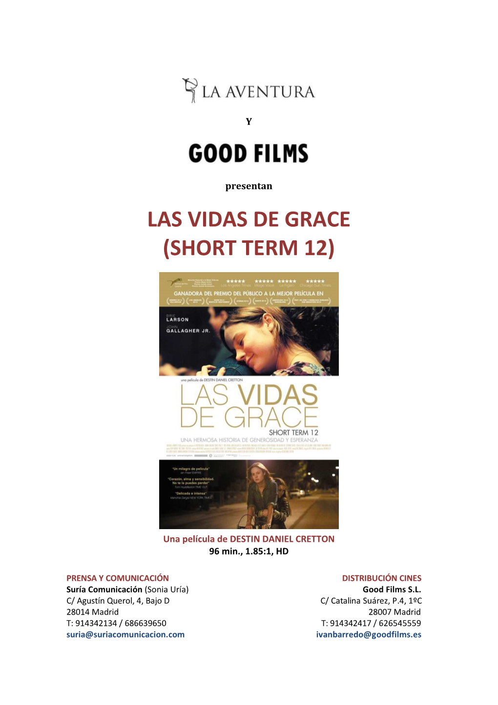 Las Vidas De Grace (Short Term 12)