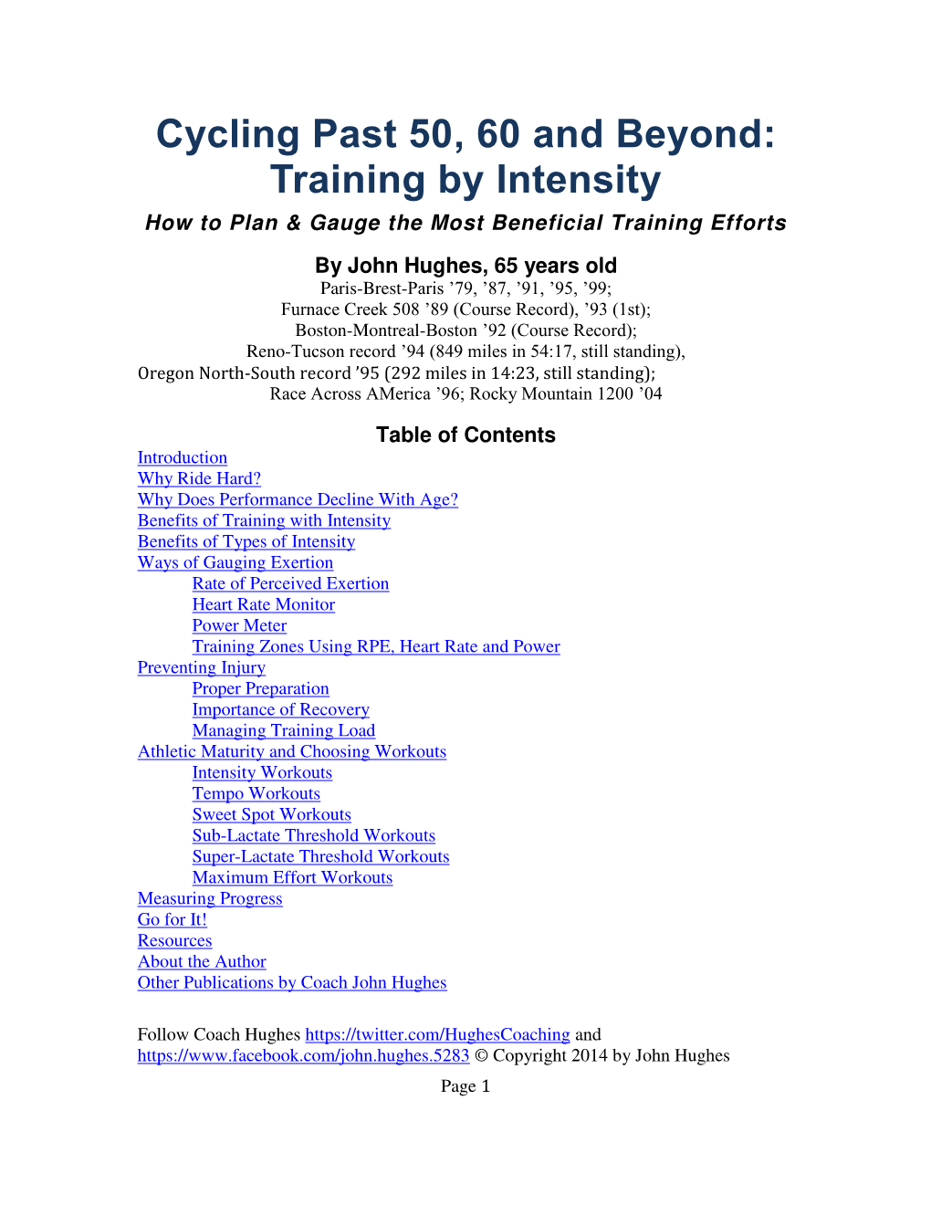 Intensity: How to Plan & Gauge Effective Training