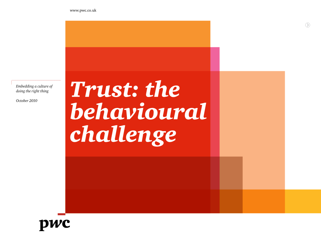 The Behavioural Challenge Pwc Point of View