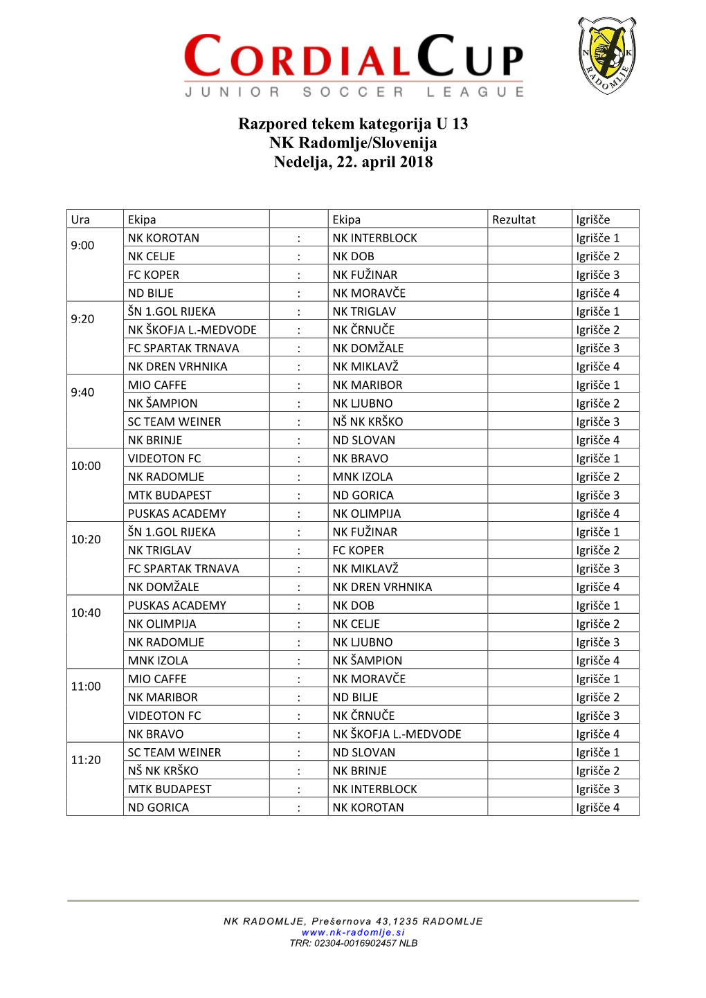 U 11 Qualifikationsturnier