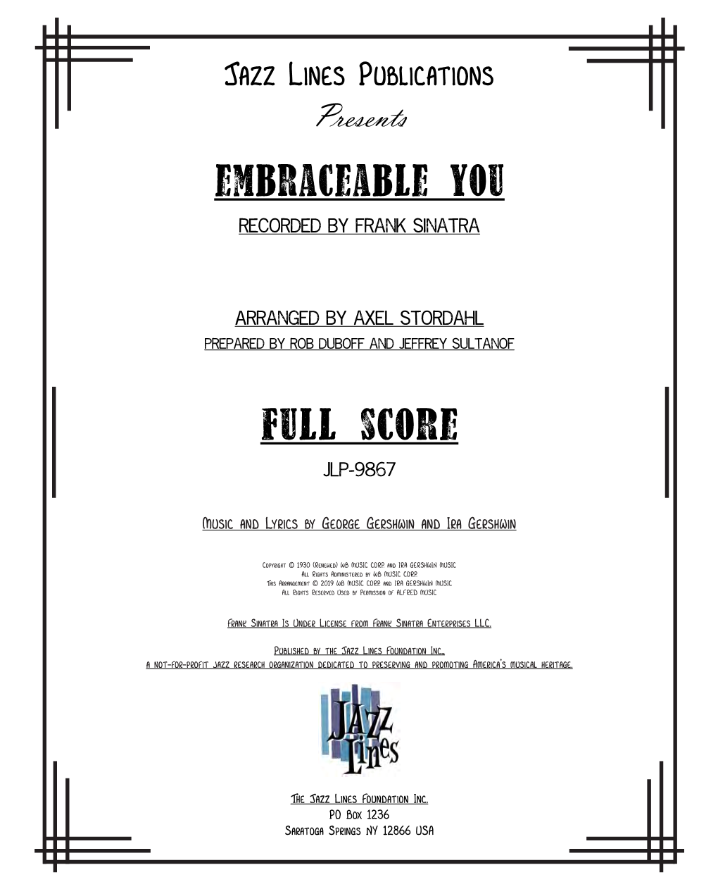 Embraceable You Full Score