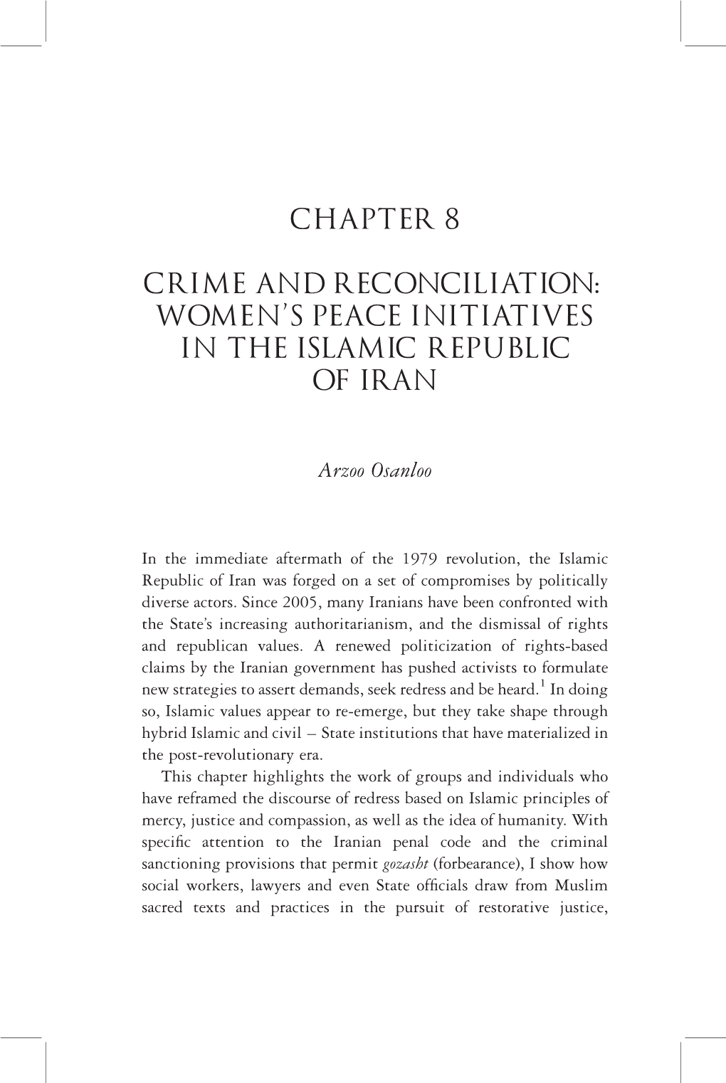 Chapter 8 Crime and Reconciliation: Women's