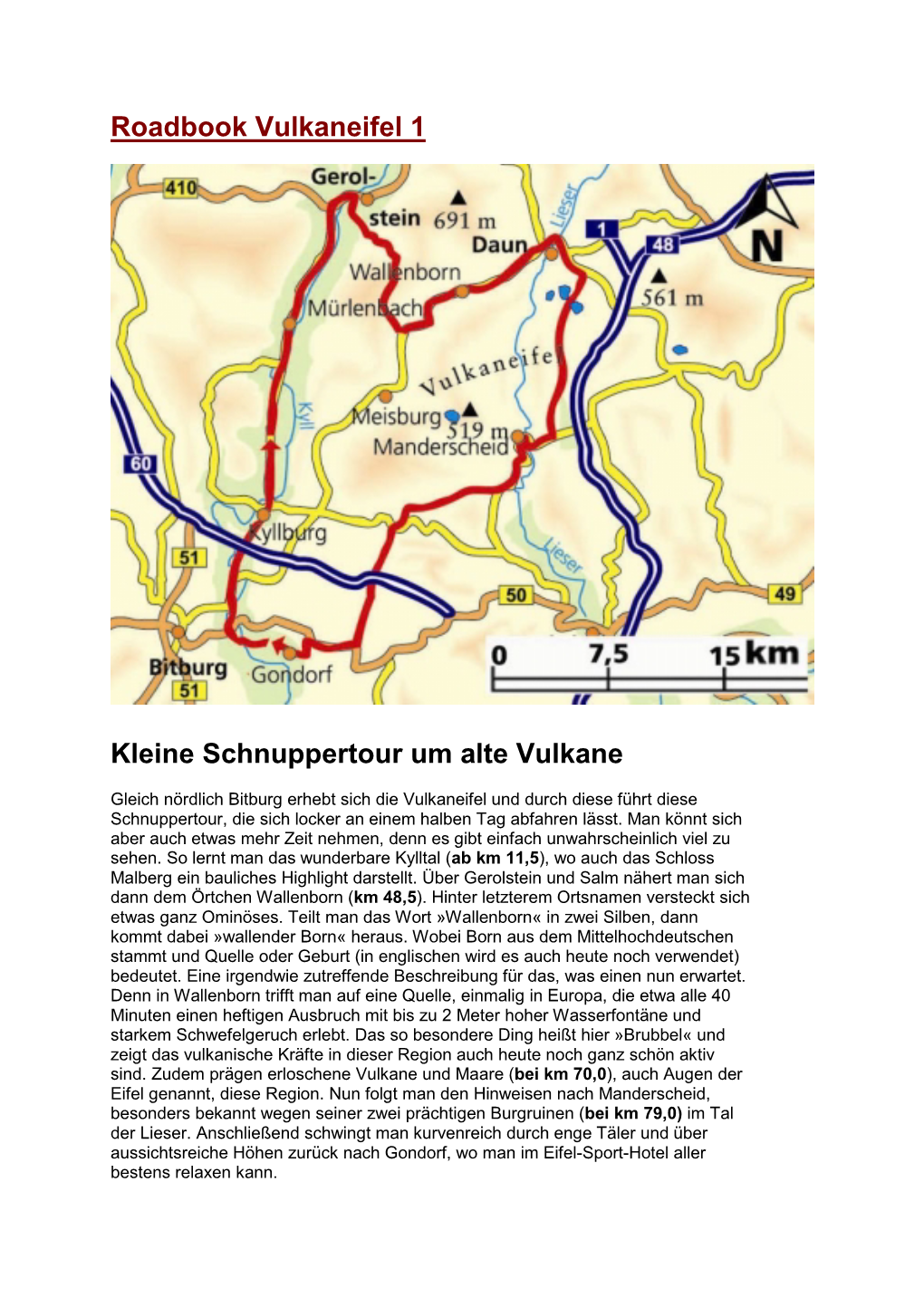 Roadbook Vulkaneifel 1 Kleine Schnuppertour Um Alte Vulkane