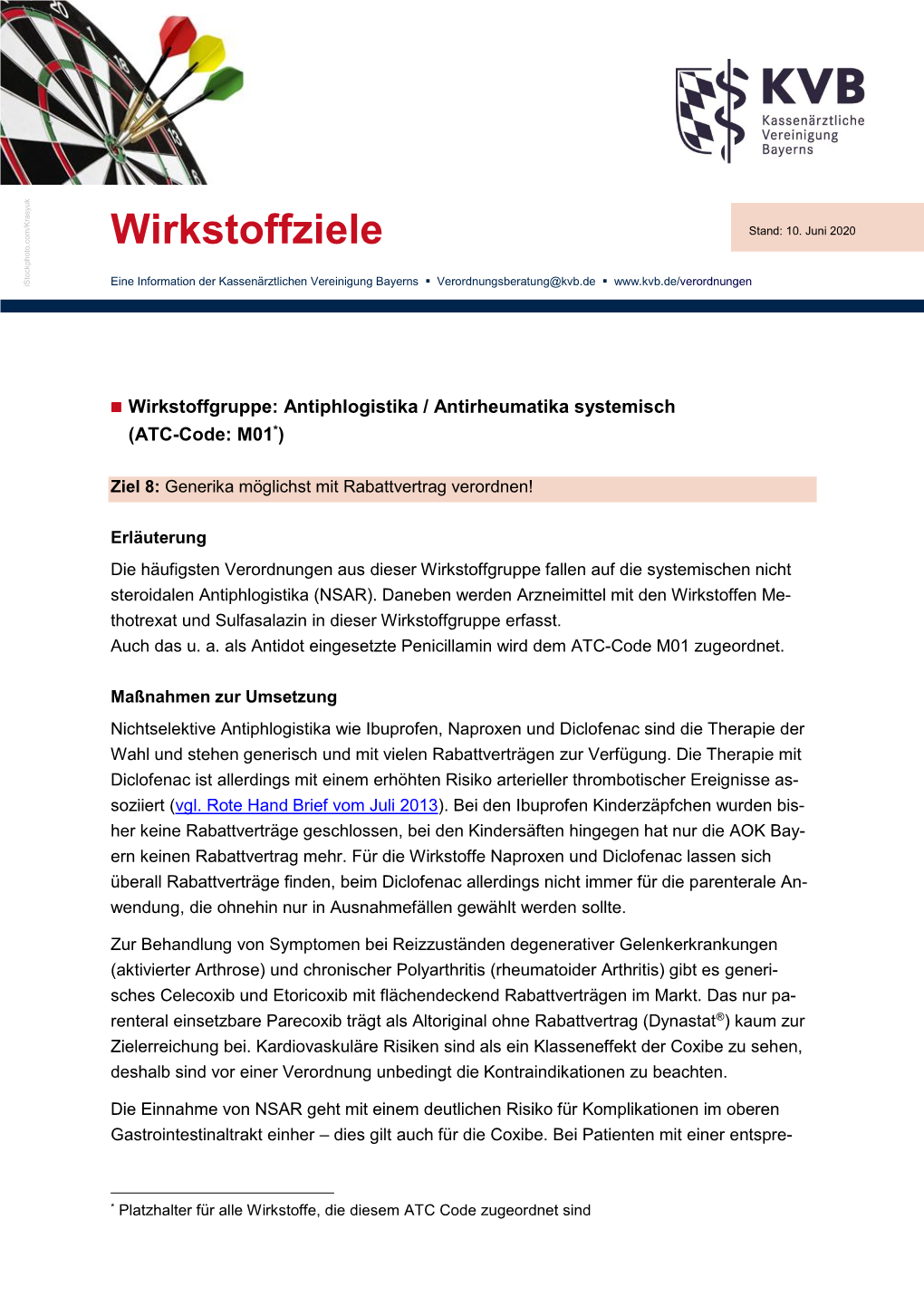 Antiphlogistika / Antirheumatika Systemisch (ATC-Code: M01*)