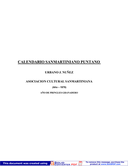 Calendario Sanmartiniano Puntano