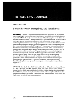 Beyond Lawrence: Metaprivacy and Punishment