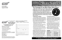 The Campaign for the Blues Music Hall of Fame
