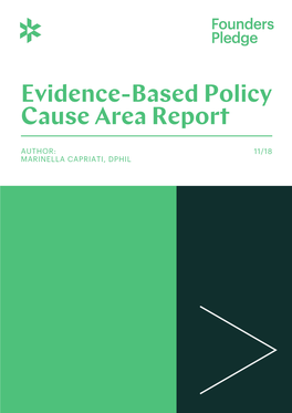 Evidence-Based Policy Cause Area Report