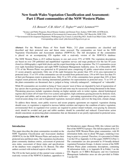 Part 1 Plant Communities of the NSW Western Plains