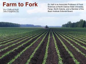 Farm to Fork Sciences at North Dakota State University, Dr