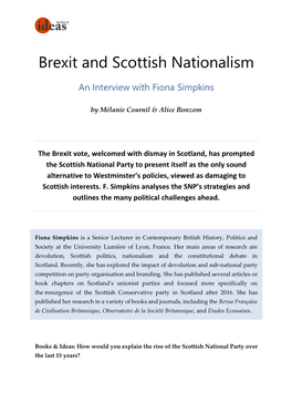 Brexit and Scottish Nationalism