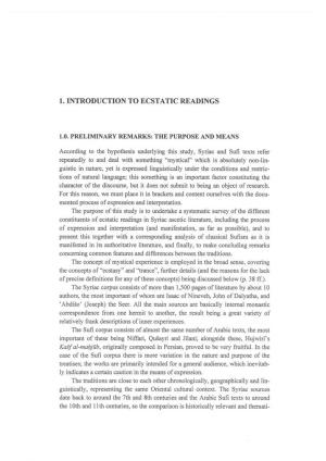 1. Introduction to Ecstatic Readings