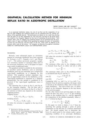 Graphical Calculation Method for Minimum Reflux Ratio in Azeotropic Distillation'