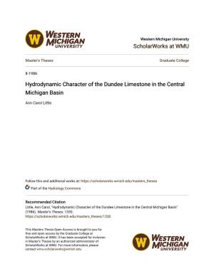 Hydrodynamic Character of the Dundee Limestone in the Central Michigan Basin