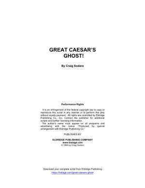 Great Caesar's Ghost!