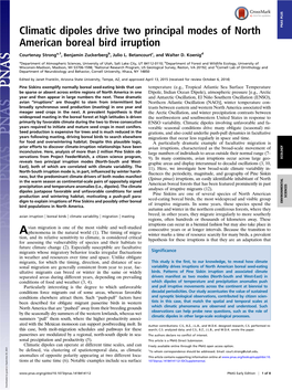 Climatic Dipoles Drive Two Principal Modes of North American Boreal