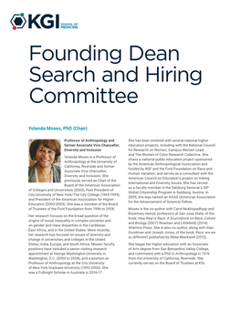 Founding Dean Search and Hiring Committee