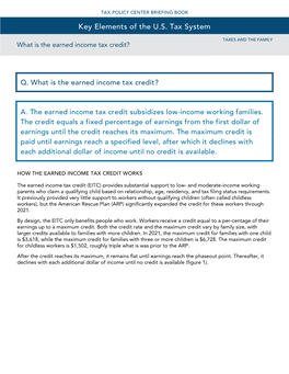 Key Elements of the U.S. Tax System