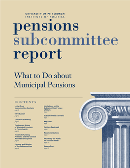 What to Do About Municipal Pensions