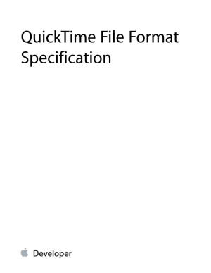 Quicktime File Format Specification Contents