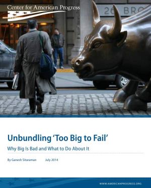 Unbundling 'Too Big to Fail'