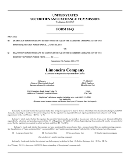 Limoneira Company (Exact Name of Registrant As Specified in Its Charter)