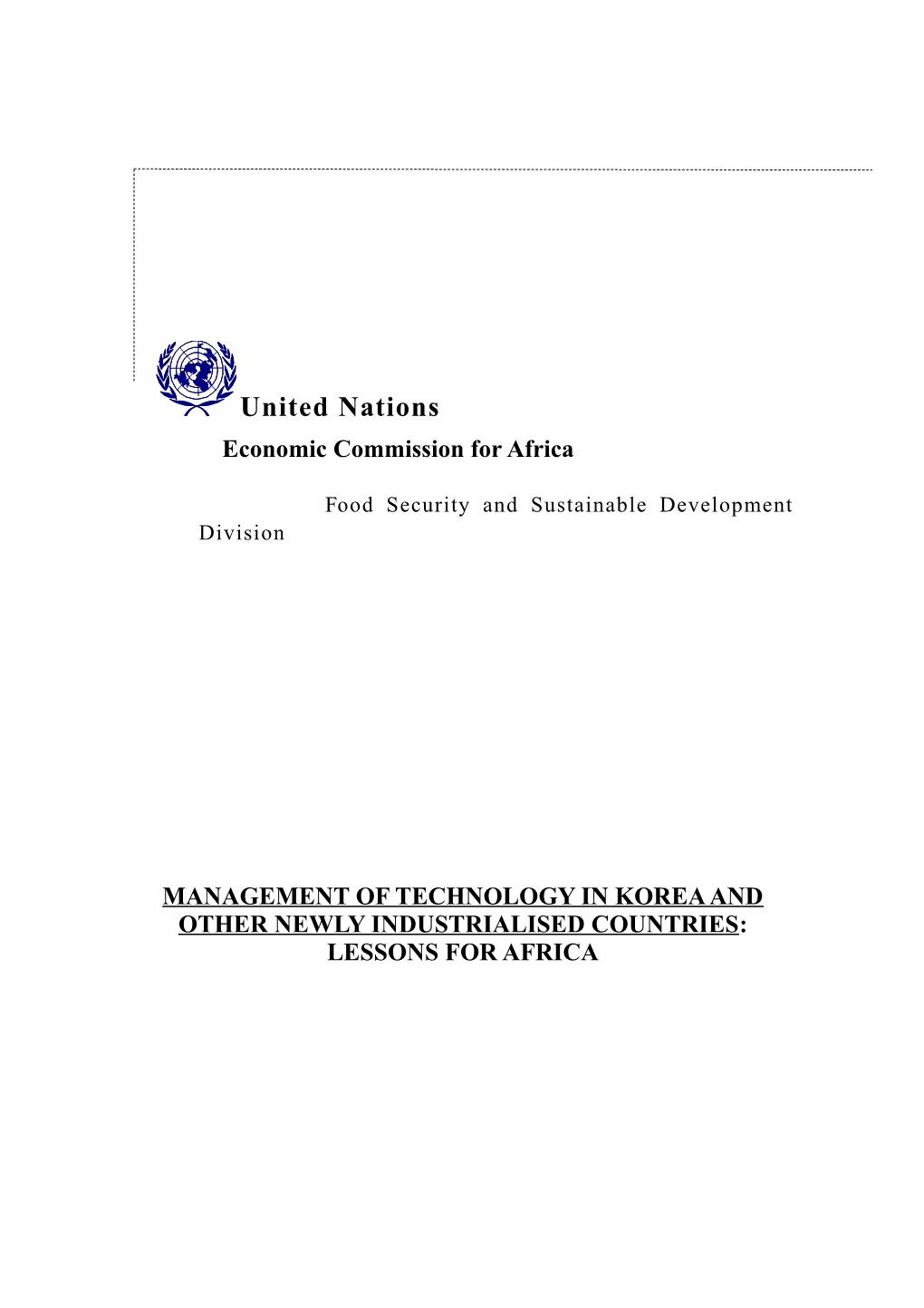 Management of Technology in Developing Countries