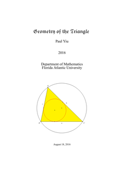 Geometry of the Triangle