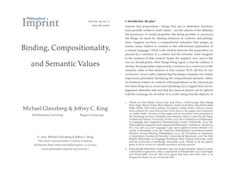 Binding, Compositionality, and Semantic Values