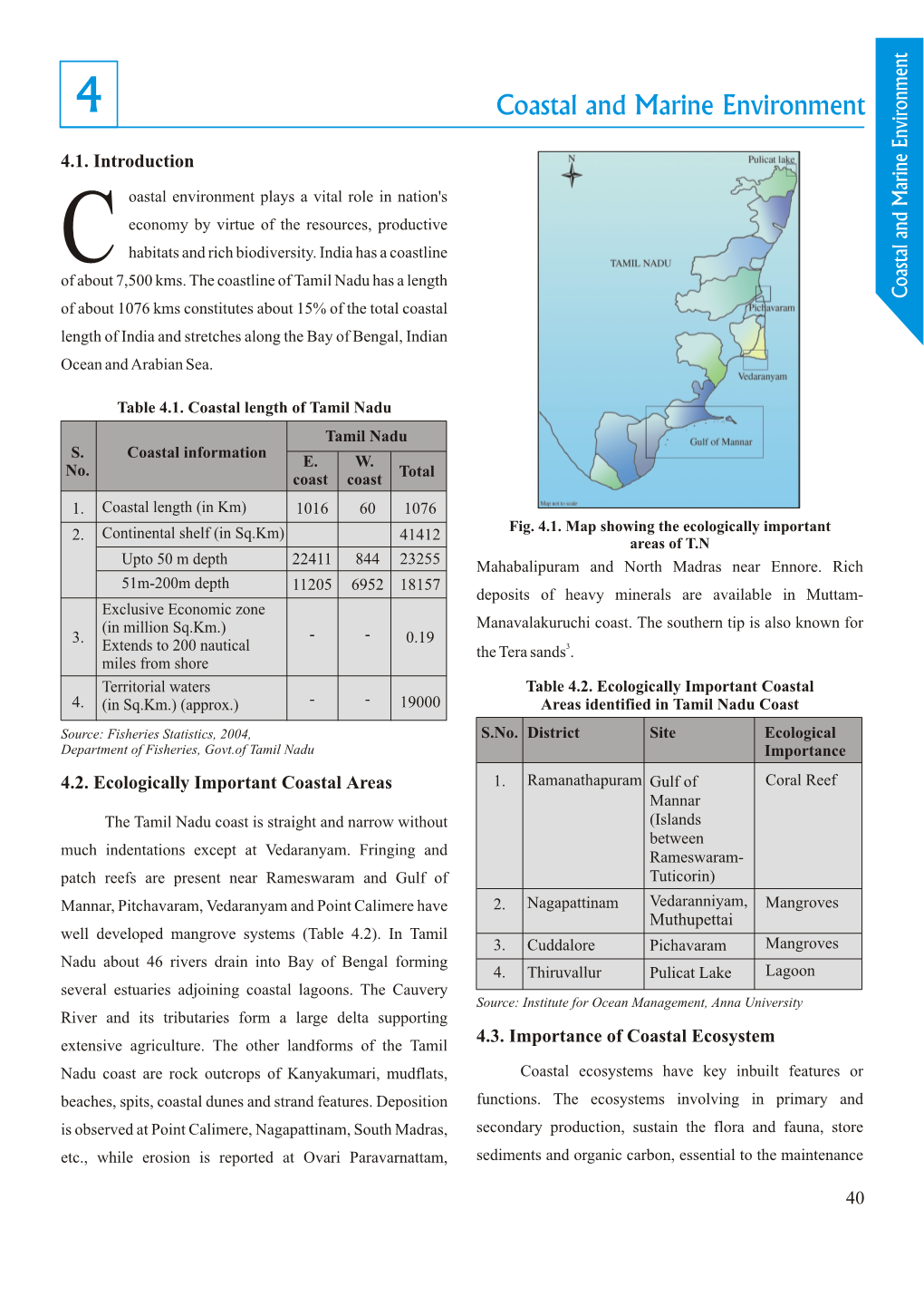 Coastal and Marine Environment O R I V N E