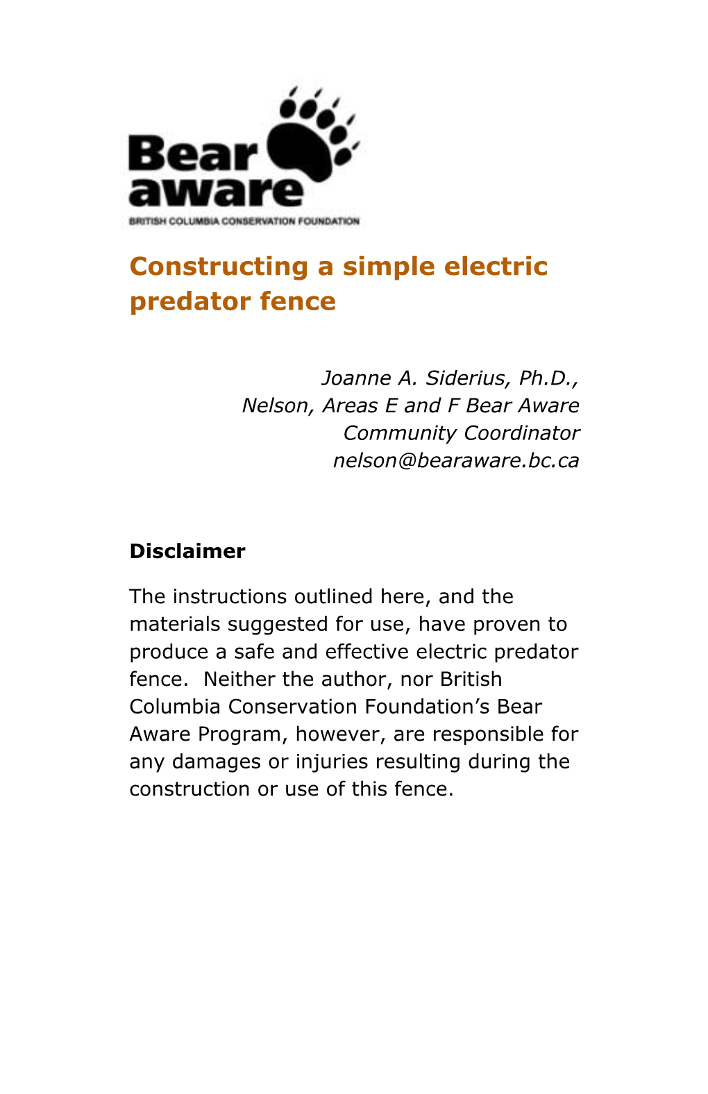 Constructing a Simple Electric Predator Fence