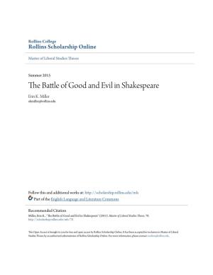 The Battle of Good and Evil in Shakespeare