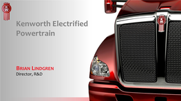 Kenworth Electrified Powertrain