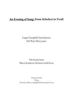 An Evening of Song: ​From Schubert to Verdi
