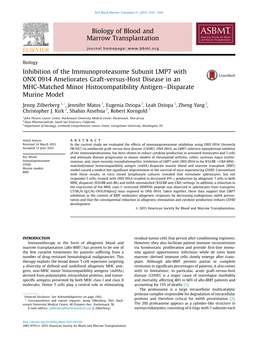 Inhibition of the Immunoproteasome Subunit LMP7 with ONX&Nbsp
