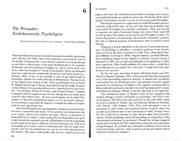 The Persuaders: Nonbehavioristic Psychologists