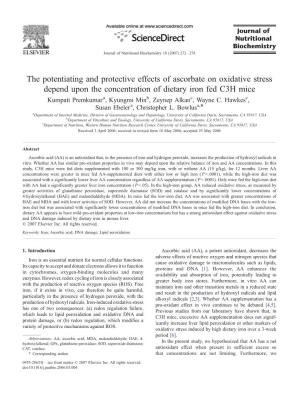 The Potentiating and Protective Effects of Ascorbate on Oxidative Stress