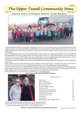 The Upper Tweed Community News Issue 77 June 2017 Tractor Tours to Primary Schools of the Borders